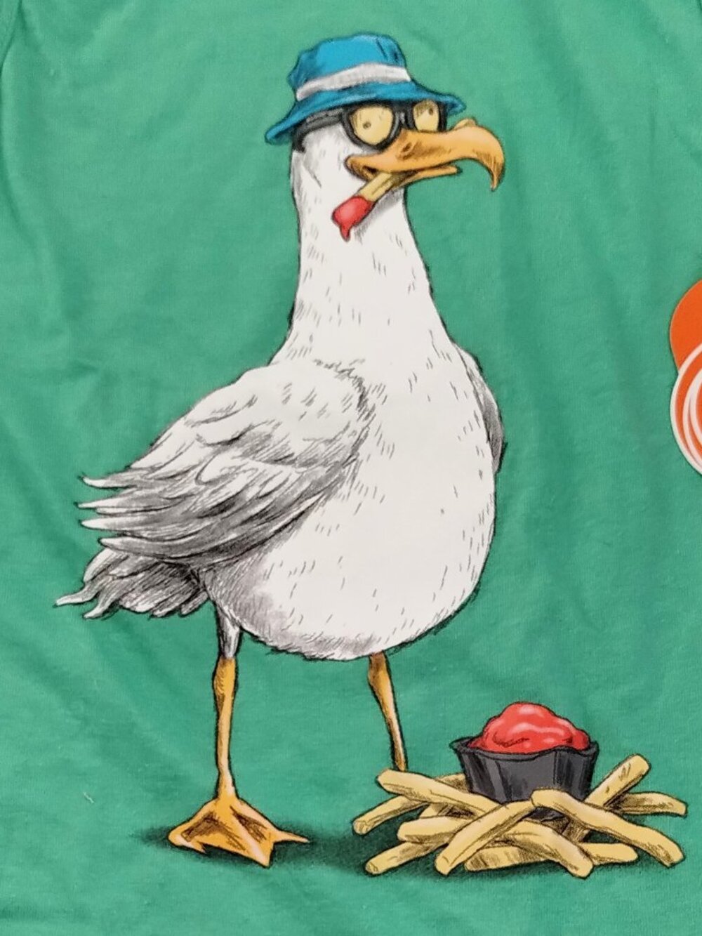 Light Green Seagull Shirt / Wonder Nation / Size XS/XCH (4-5)